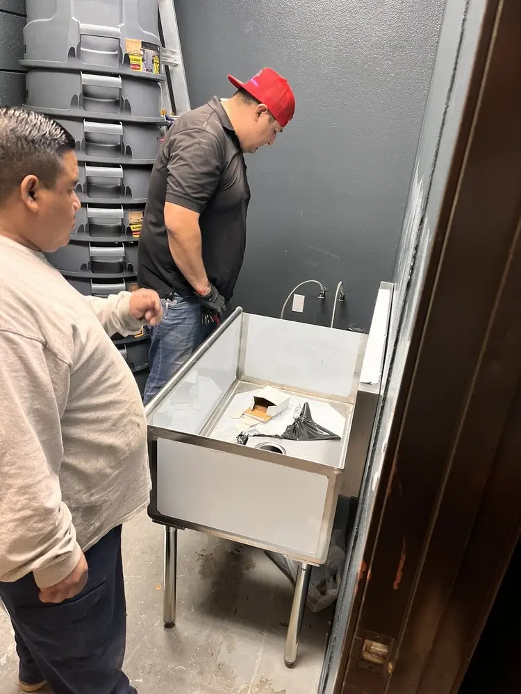 Commercial plumbing and sink installation in Evant